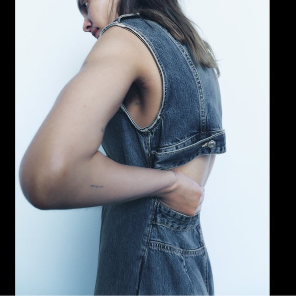 DENIM TRF DRESS - Picture 7 of 13